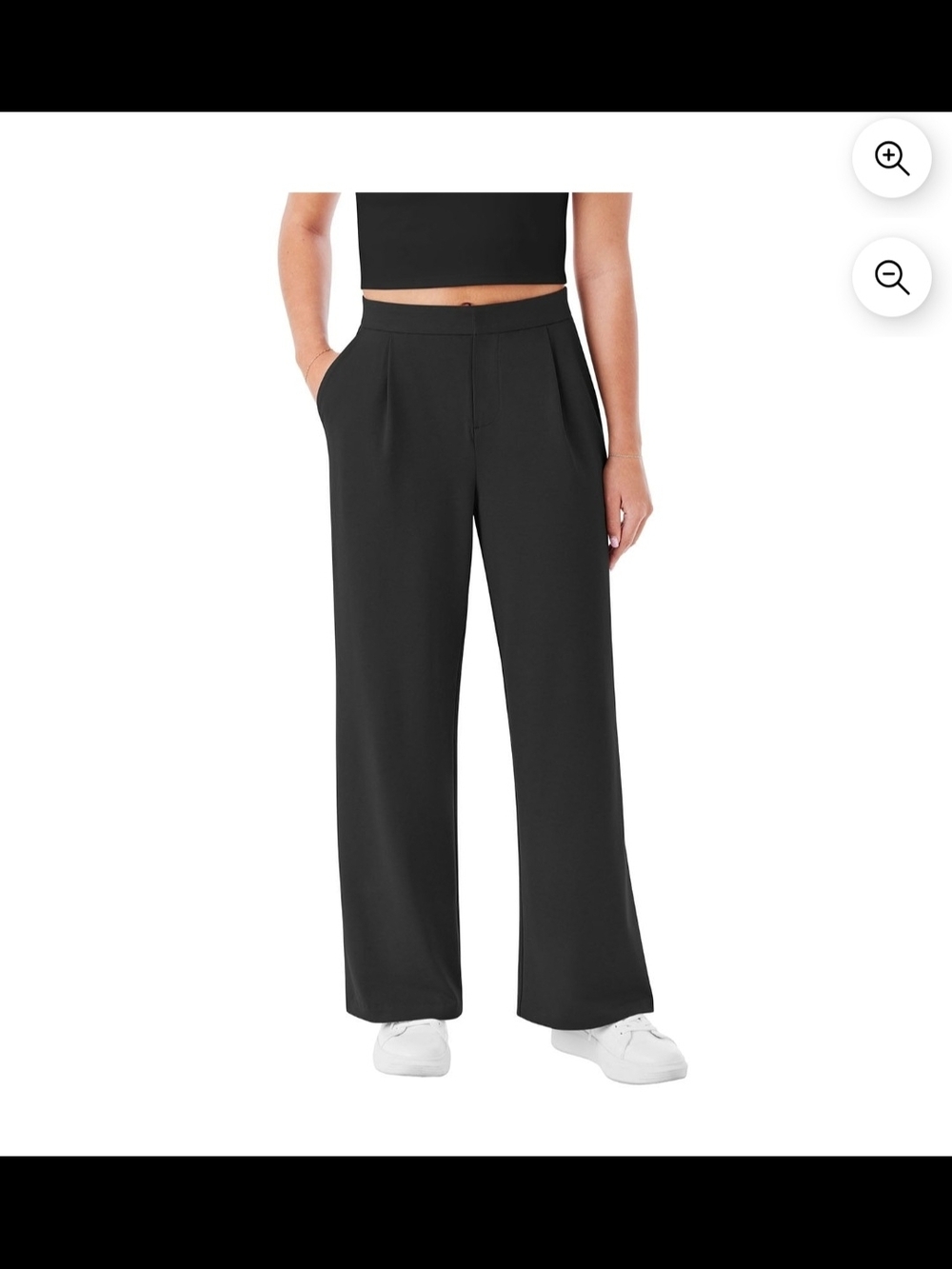 Member's Mark Wide-Leg Black Women's Dress Pants Large Washed Not Worn